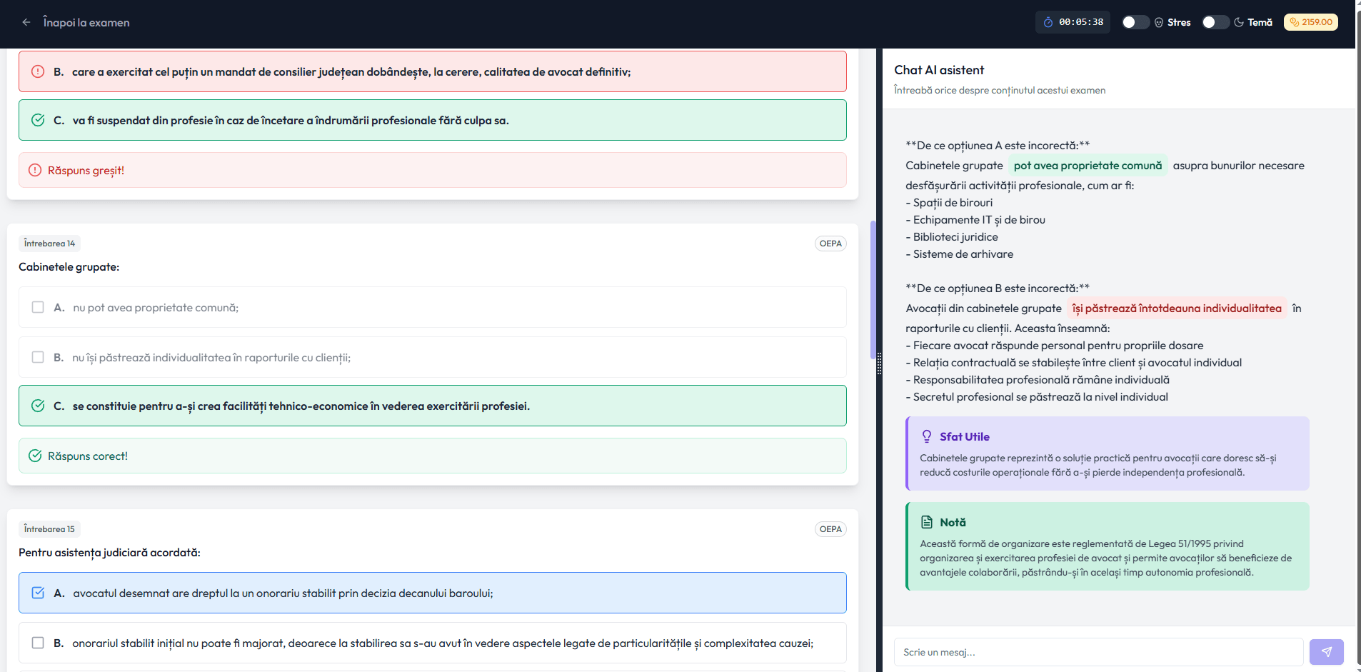 Simulare de examen Studilex
